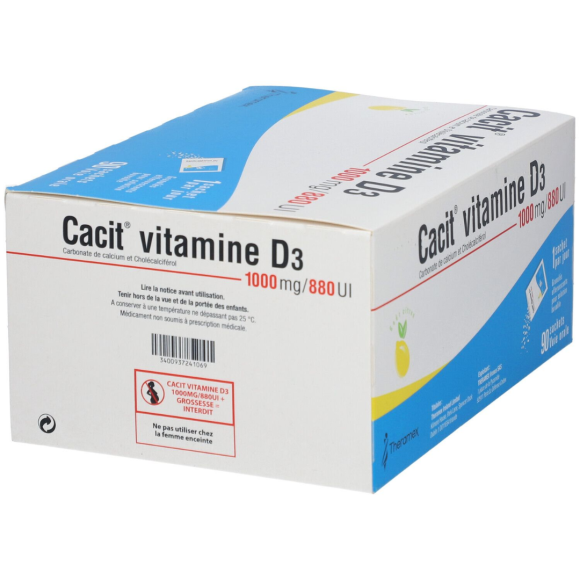 Cacit Vitamine D3 1000mg/880 U.I - 90 sachets
