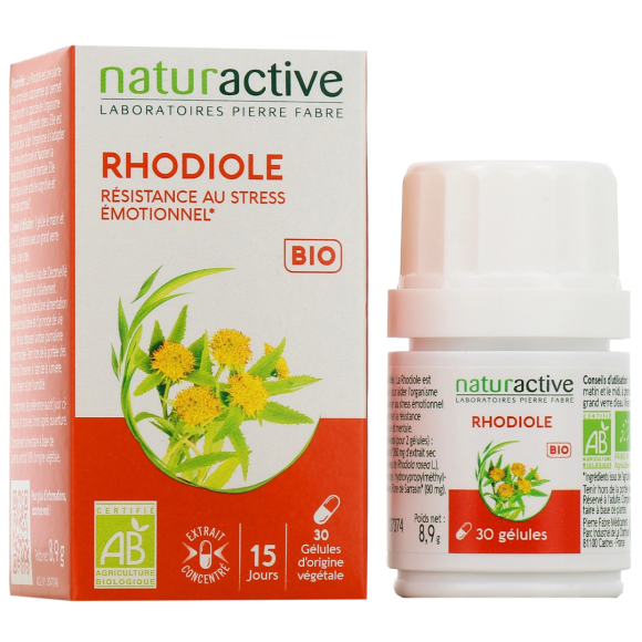 Rhodiole bio stress &eacute;motionnel Naturactive - boite de 30 g&eacute;lules