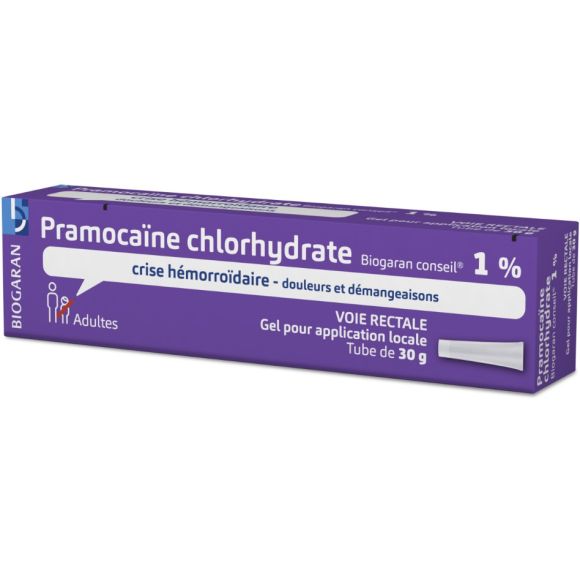 Pramoca&iuml;ne chlorhydrate 1% crise h&eacute;morro&iuml;daire Biogaran - tube de 30g
