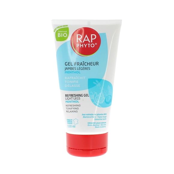 Gel fraicheur Rap Phyto jambes l&eacute;g&egrave;res bio - tube de 150 ml
