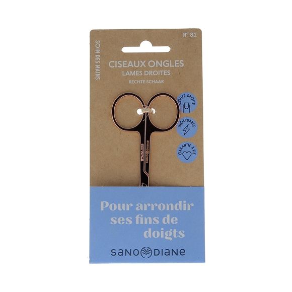 Ciseaux &agrave; ongles lames droites Sanodiane - une paire de ciseaux