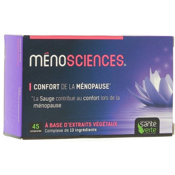 M&eacute;no'sciences confort lors de la m&eacute;nopause Sant&eacute; verte - 45 comprim&eacute;s