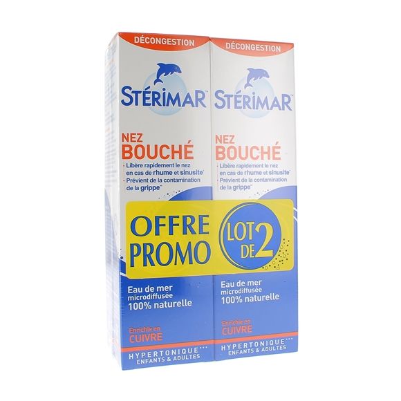 Spray nez bouch&eacute; St&eacute;rimar - lot de 2 sprays de 100 ml