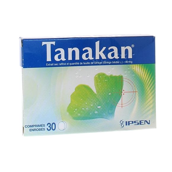Tanakan 40mg comprim&eacute; enrob&eacute; - bo&icirc;te de 30 comprim&eacute;s
