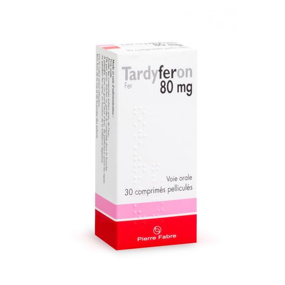 Tardyferon 80mg comprim&eacute; pellicul&eacute;s - bo&icirc;te de 30 comprim&eacute;s