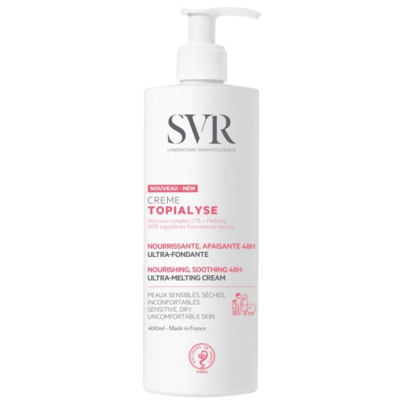 Topialyse Cr&egrave;me nourrissante apaisante 48H SVR - flacon-pompe de 400 ml