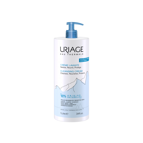 Cr&egrave;me lavante peaux sensibles Uriage - flacon de 1L