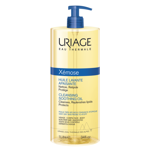 X&eacute;mose huile nettoyante apaisante Uriage - flacon-pompe de 1L