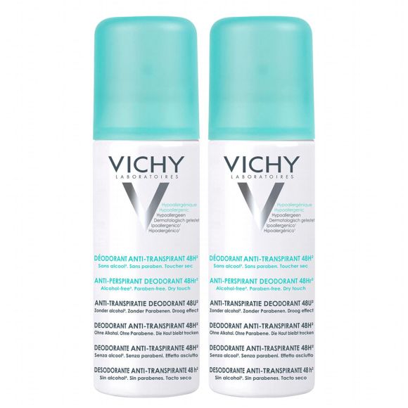 D&eacute;odorant anti-transpirant 48h Vichy - Lot de 2 sprays de 125 ml