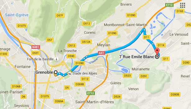 Plan Pharmacie Grenoble Dom&egrave;ne