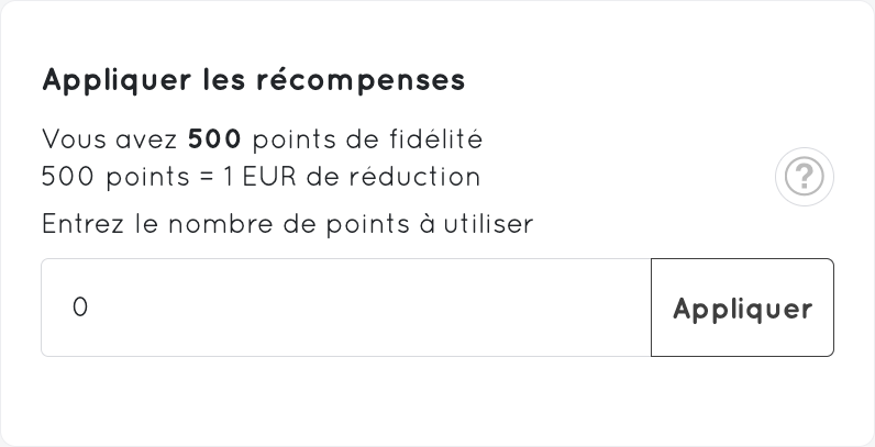 Utilisation des points fid&eacute;lit&eacute;